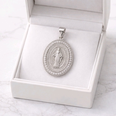 Ezüst Szűz Mária medál (09176-3)