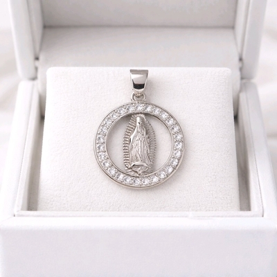 Ezüst Szűz Mária medál (09176-4)