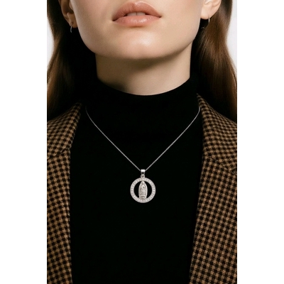 Ezüst Szűz Mária medál (09176-4)