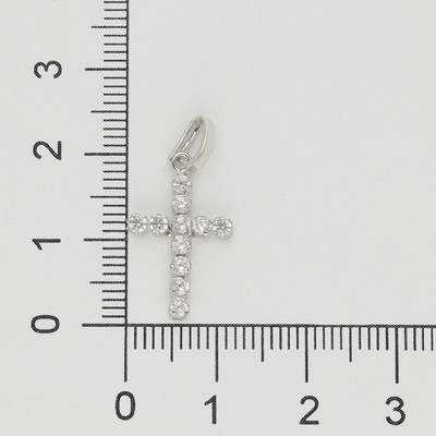 Fehér arany kereszt medál (09F137-1-BV_KT)