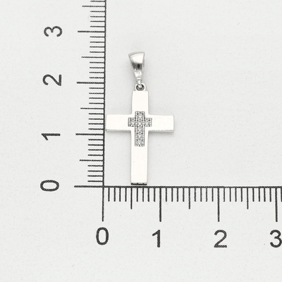 Fehér arany kereszt medál (09F137-2-TC_KT)