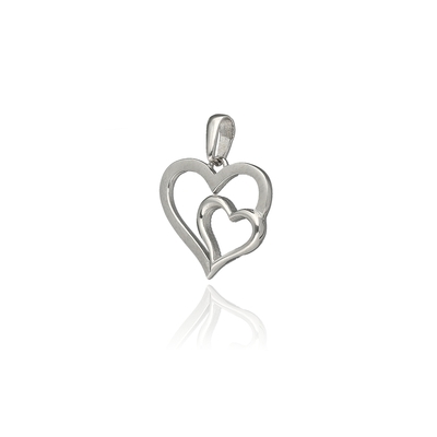 Fehér arany szív medál (09F139-2-TC_KT)