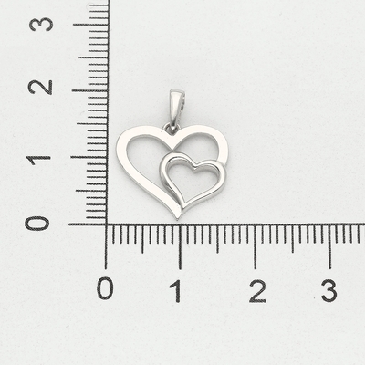 Fehér arany szív medál (09F139-2-TC_KT)