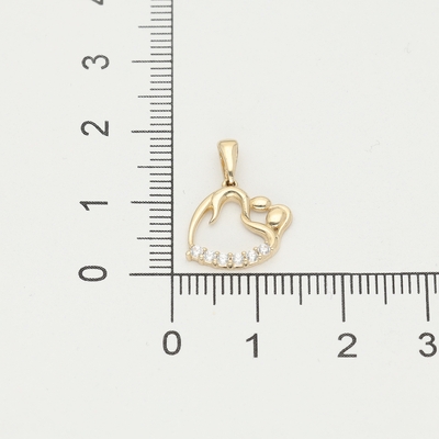 Arany Ölelő szív medál (09S139-3-BV_KT)