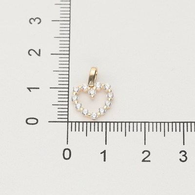 Arany szív medál (09S139-3-TC_KT)