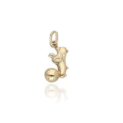 Arany foci cipő ladával medál (09S146-1-TC_KT)