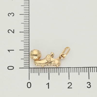 Arany foci cipő ladával medál (09S146-1-TC_KT)