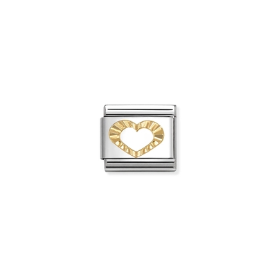 Nomination "fazettált szív" charm (030149-63)