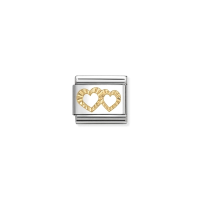 Nomination "Dupla szív" charm (030149-64)