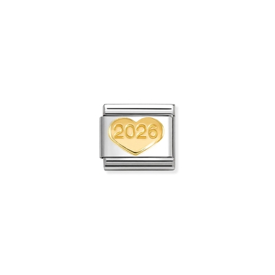 Nomination "2026 szív" charm (030149-68)