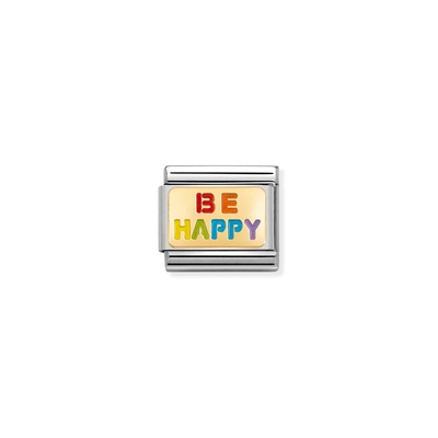 Nomination "Be Happy" charm (030263-18)