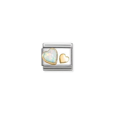 Nomination "Opál szív" charm (030520-10)