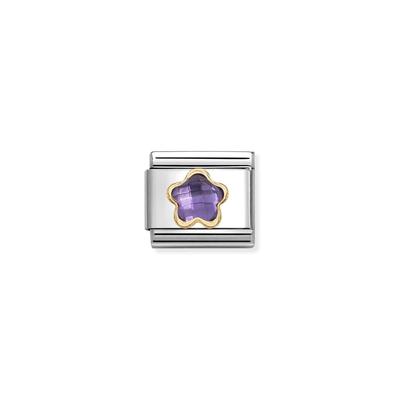 Nomination "Lila virág " charm (030615-001)