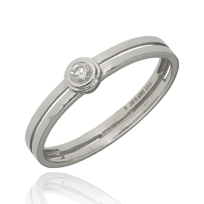 Frank Trautz fehér arany gyűrű 56-os méret (1-08242-52-0089/56)