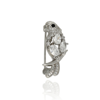 Ezüst madár bross (10152-4)