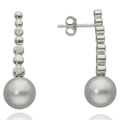 Fehér arany fülbevaló (11-09409-0-14-1)