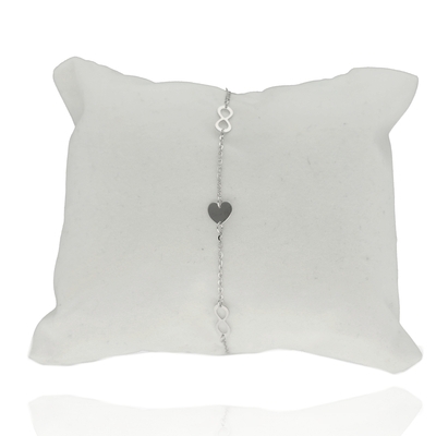 Fehér arany karlánc 19 cm (129-L304-BR-CLKL-F)