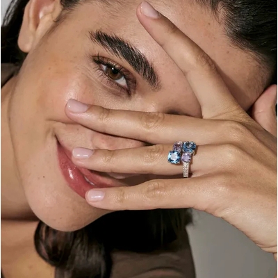 Nomination Colour Wave Aurora ezüst gyűrű 55-57-es méret (149851-010-006)