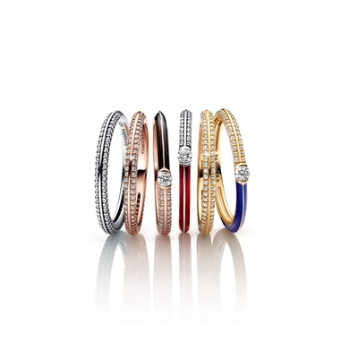 Pandora ME pavé és kék dupla gyűrű 58-as méret (162528C01-58)