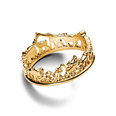 Pandora Disney Az oroszlánkirály 14k aranyozott gyűrű 54-es méret (163362C00-54)