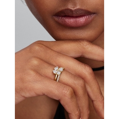 Pandora Csillogó szerencse-lóhere osztható gyűrű 58-as méret (164507C01-58)