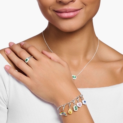 Thomas Sabo narancs köves csepp charm (1919-496-8)