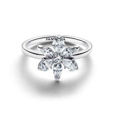 Pandora Herbarium csillogó virágos koktélgyűrű 50-es méret (193000C02-50)