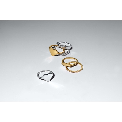 Pandora gravírozható szív gyűrű 48-as méret (193988C00-48)