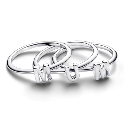 Pandora MUM betűs, szétválasztható gyűrű 58-as méret (194458C01-58)