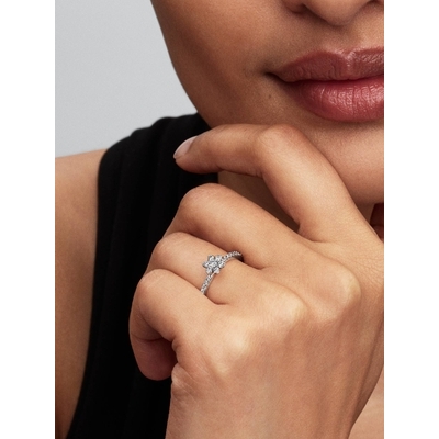 Pandora Csillogó virágos gyűrű 56-os méret (194499C01-56)