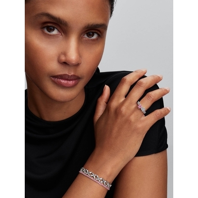 Pandora Csillogó virágos gyűrű 56-os méret (194499C01-56)