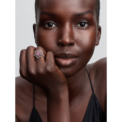 Pandora Dupla Herbarium csillogó virágos koktélgyűrű 52-es méret (194577C01-52)