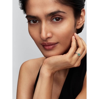 Pandora Kiemelt mentazöld szív gyűrű 60-as méret (198421C08-60)