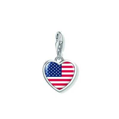 Thomas Sabo Amerikai szív zászló charm (1141-603-7)