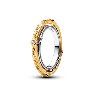 Pandora Trónok harca forgatható csillagóra ezüst és 14k aranyozott gyűrű 50-es méret (163136C01-50)