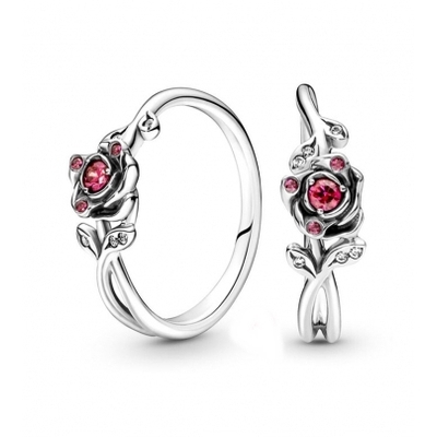 Pandora Disney "A Szépség és a Szörnyeteg" rózsa gyűrű 50-es méret (190017C01-50)