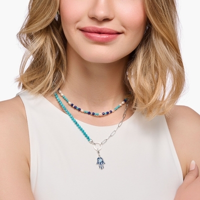 Thomas Sabo Charm Club kék Fatima keze charm (2020-007-1)