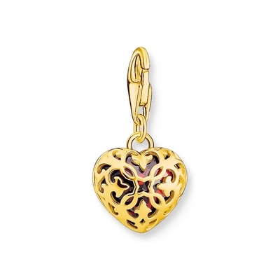 Thomas Sabo Charm Club aranyozott piros szív charm (2094-414-10)