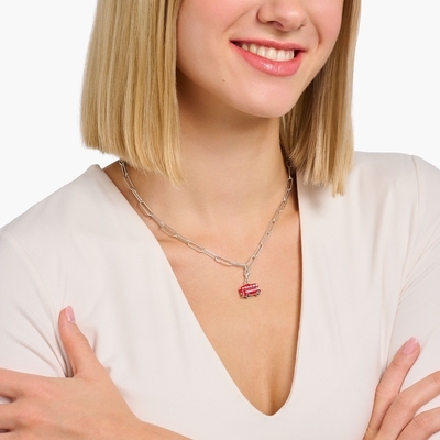 Thomas Sabo Charm Club Brit piros emeletes busz charm (2119-007-10)