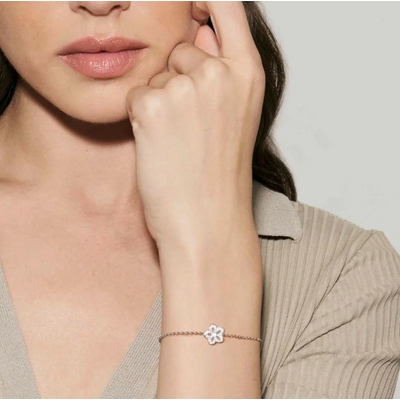 Nomination ezüst virág karkötő (242005-010)