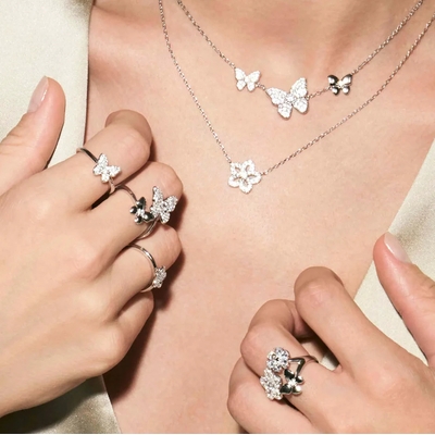 Nomination ezüst virág nyaklánc 44 cm (242009-010)