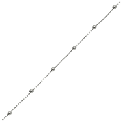 Fehér arany bokalánc 26 cm (249-FA01-DIACAVF)