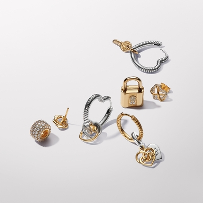 Pandora szikrázó végtelen szív fülbevaló (262667C01)