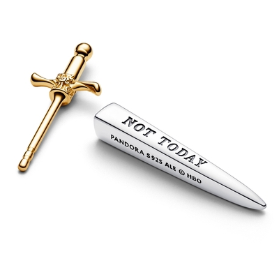 Pandora Trónok harca Arya kardja ezüst és 14k aranyozott fél pár fülbevaló (263140C00)