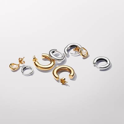 Pandora organikus kör édesvízi tenyésztett gyöngyös fülbevaló (263295C01)