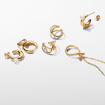 Pandora organikus végtelen szimbólum fél pár fülgyűrű (263308C00)