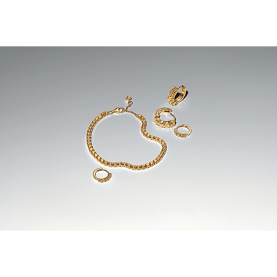 Pandora 14K aranyozott sárga karika fülbevaló (263851C02)