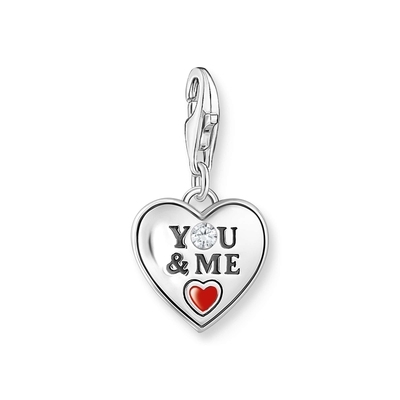 Thomas Sabo Charm Club szív YOU & ME gravírozásal charm (2206-691-7)
