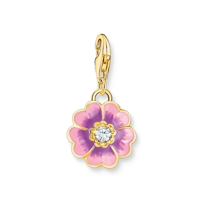 Thomas Sabo Charm Club aranyozott rózsaszín virág charm (2208-565-7)