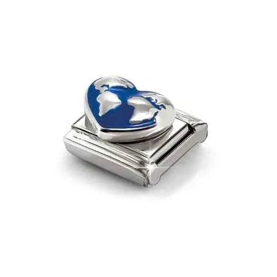 Nomination "Földgömb szív" charm (330204-45)